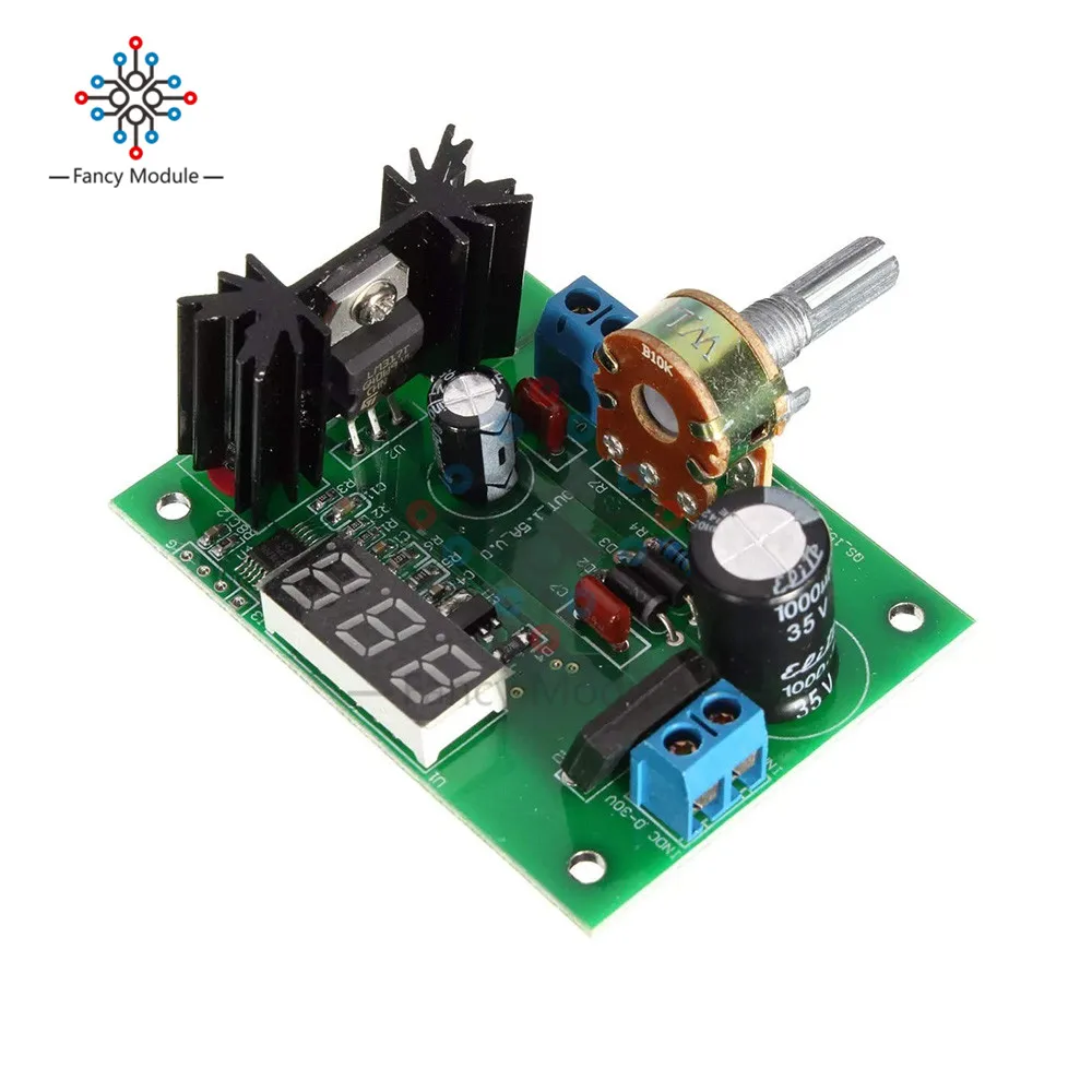 Diymore LM317 AC 0-22A/DC 0-30 в к DC 1,25-28 в 2A понижающий преобразователь модуль стабилизатор напряжения Вольтметр для Arduino