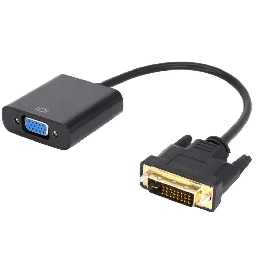 1080p DVI-D 24+1 Pin Male to VGA 15Pin Female Active Cable Adapter Converter