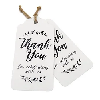 

Thank You For Celebrating With Us Tags Paper Gift Tags With 100 Feet Natural Jute Twine Perfect For Wedding,baby Shower label