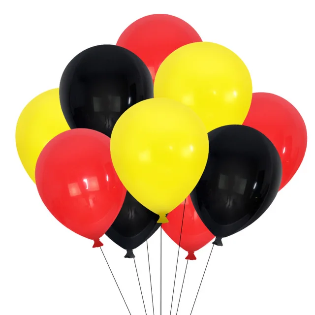 Mickey Mouse Theme Image Party Balloons Decoration Birthday Background Decor Baby Shower Supplies Children Party Supplies 12pcs Balloons