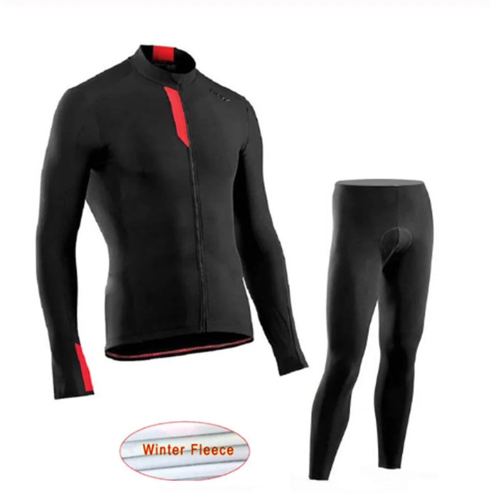19 Pro Team NW Зимняя Теплая Флисовая велосипедная одежда для мужчин Northwave Jersey костюм для прогулок верховой езды на велосипеде MTB Одежда комбинезон набор 8 - Цвет: 3