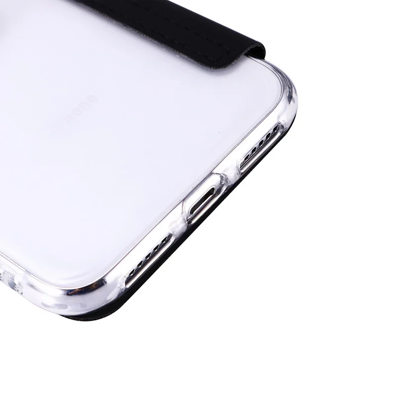 Ультратонкий Флип кожаный зеркальный чехол для Funda iPhone XR X XS Max 7 8 Plus 7plus 8plus 6 6s sPlus чехол прозрачная задняя крышка