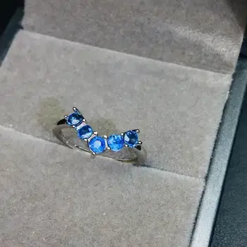 

Natural real blue Flower sapphire ring 925 sterling silver Fine handworked jewelry Finger rings