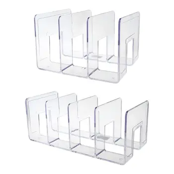 

Acrylic Transparent Multi-layer Bookend Decorative Book Shelf Home Room Office School Library Stationery Supplies Gifts