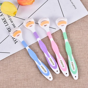 

2PCS Multi Color Dual Side Dental Care Cleaner Brush Scraper Oral Tongue Clean Breath Health Tool For Adults Clean Tongue Tools