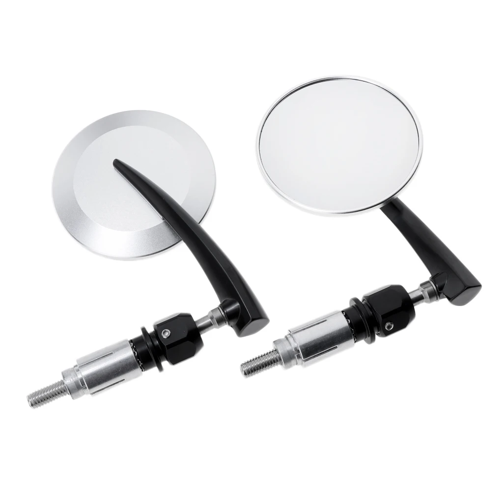 2 шт универсальное 7/" серебряное круглое CNC алюминиевое зеркало заднего вида