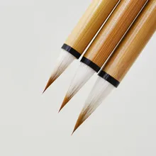 Набор кистей для рисования китайской каллиграфии, 3 шт., козья Волчья шерсть, обычный писк, каллиграфия, кисть для письма, канцелярские принадлежности для студентов