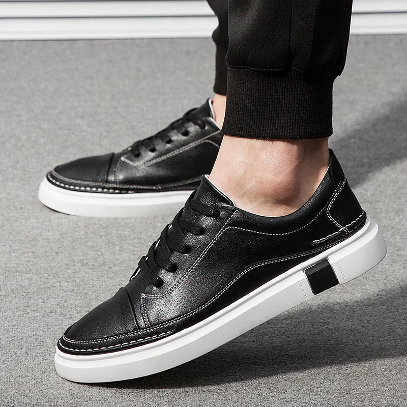 

Spring And Autumn New Style Men's Classic Black And White Simple Casual Versatile Sneaker Low Top Flat Youth STUDENT'S Shoes Spo