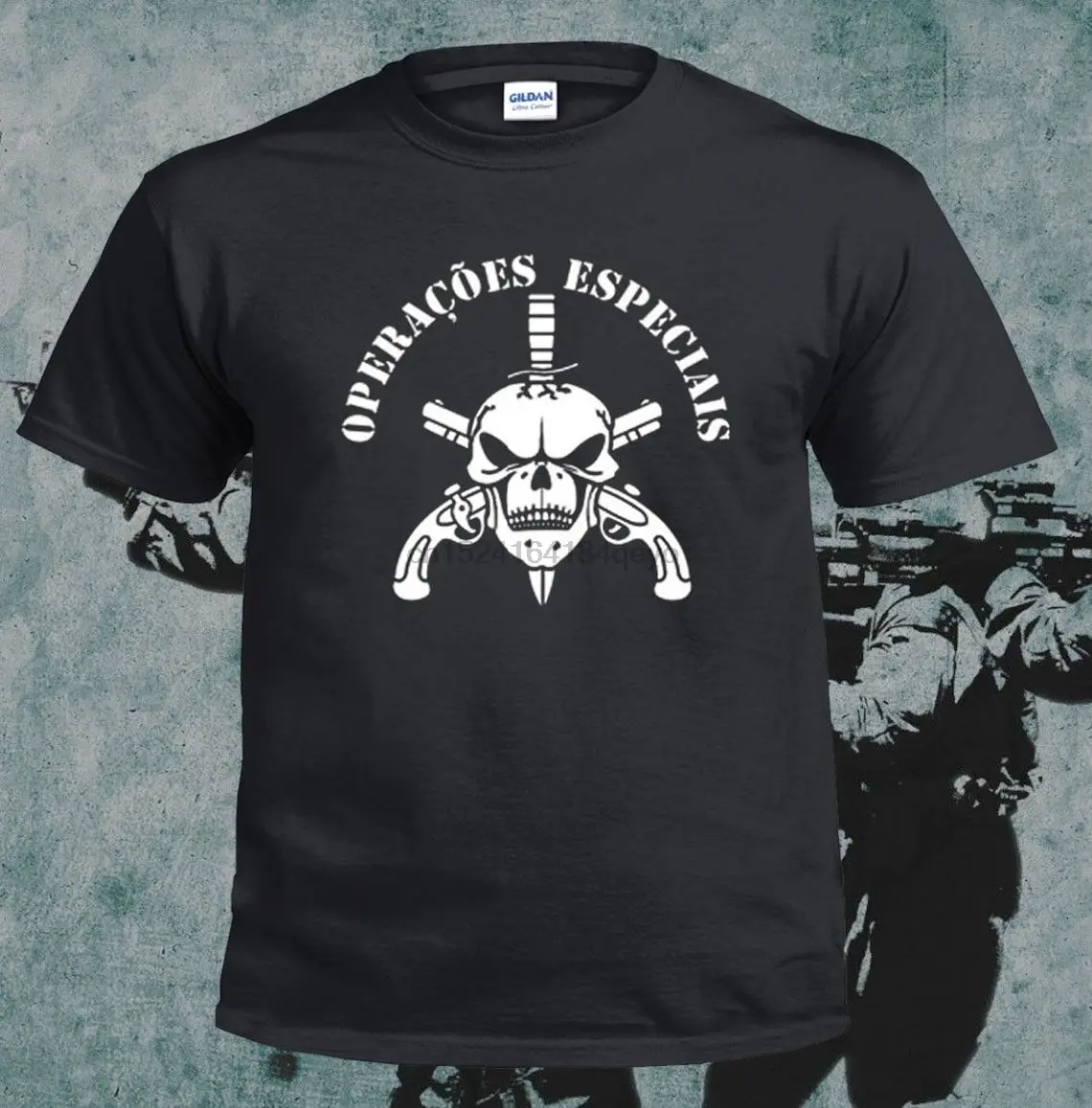 

Cool Design Man Inspired Army Special Forces Black T Shirts Brazil Bope Design Funny Tee