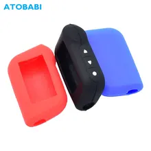 Силиконовый чехол для ключей от машины для Starline A93 A63 A36 A39 A66 A96 двухсторонняя Автомобильная сигнализация ЖК-пульт дистанционного управления защитная крышка кожаный брелок сумка