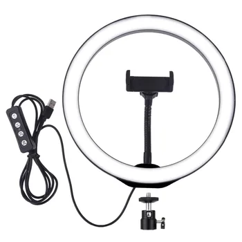 

PULUZ PU407 12 Inch 3200K-6500K Dimmable LED Video Ring Light with Phone Clip for Selfie Vlog Tik Tok Youtube Live Streaming