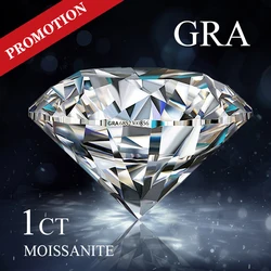 Promotion 100% Real Moissanite Stone 6.5mm 1CT GH Color VVS1=7.99USD White Round Excellent Cut Loose Lab Diamond