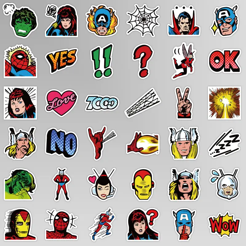 10 30 50 pcs marvel avengers stickers handsome mobile phone personalized laptop waterproof small stickers kids toys stickers stickers aliexpress