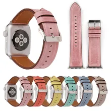 Spovan Твердые высокое качество кожаный ремешок для наручных часов Apple Watch серии 1/2/3/4, ремешок для наручных часов iWatch 38 мм/42 мм, браслет на запястье, ремешок