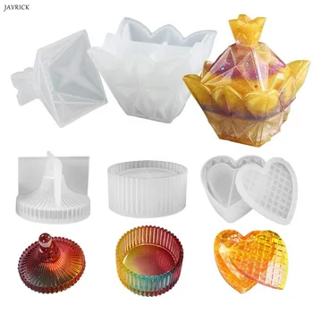 

Resin Trinket Box Molds Small Size Silicone Jewelry Box Molds, Epoxy Resin Molds for Jewelry Storage, Candlestick
