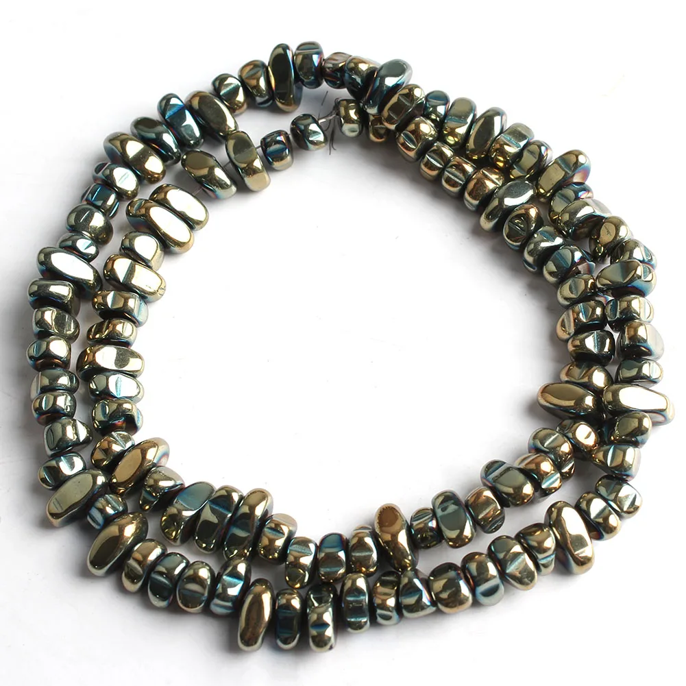 Gold Plated Hematite Gravel Spacer Beads