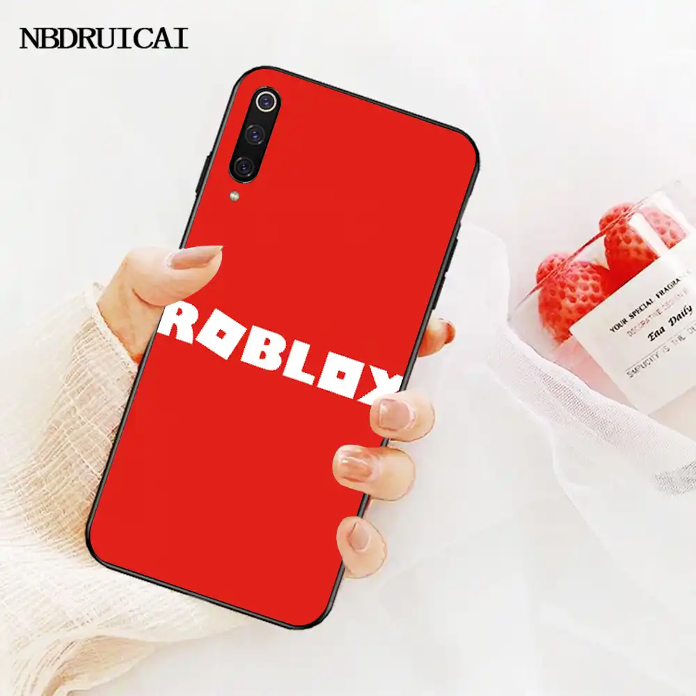 Nbdruicai Popular Game Roblox Logo Soft Black Phone Case For