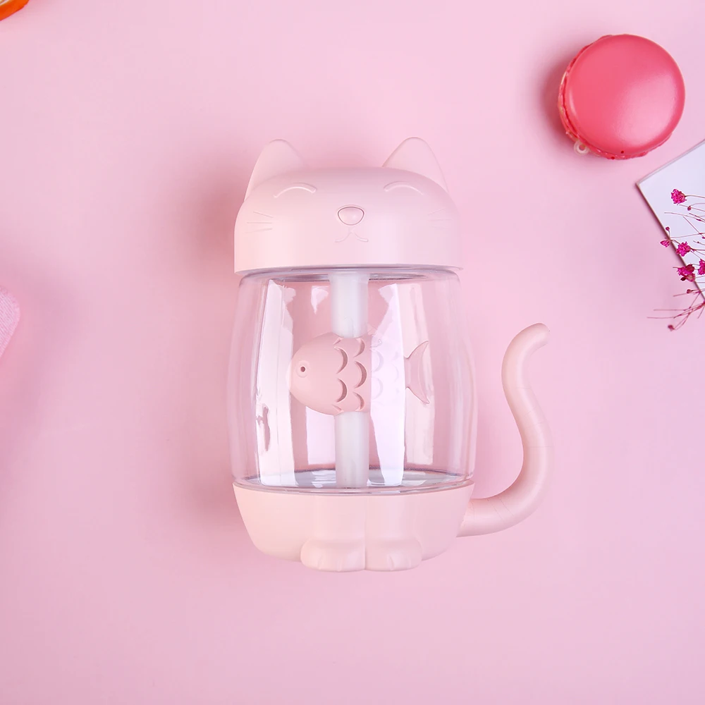 

3 in 1 350ML USB Air Humidifier Ultrasonic Cool Mist Adorable Mini Humidifier With LED Light Mini USB Fan for Home office