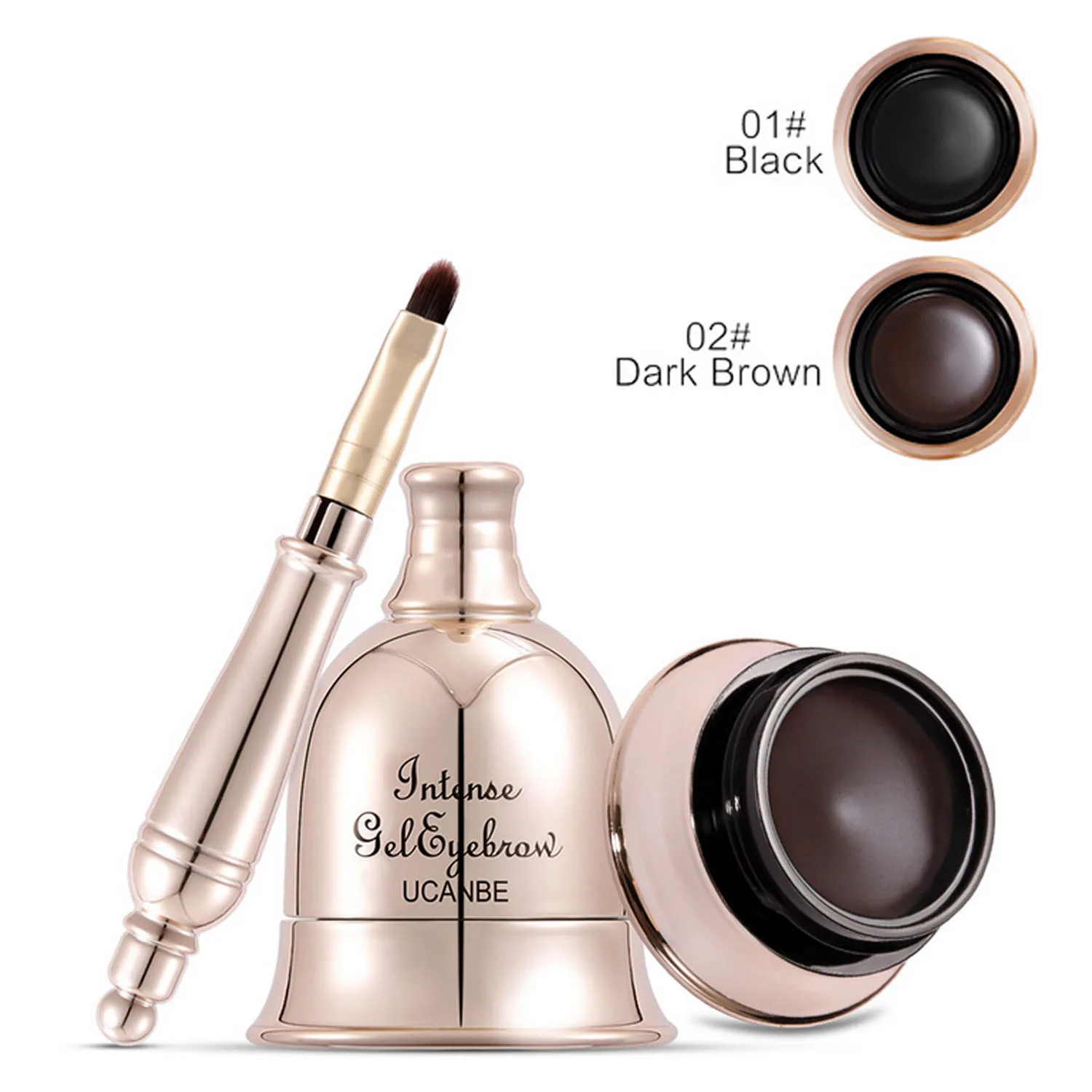 

Long Lasting Eyebrow Cream with Brush Fashion Bell Shaped Brow Cream Eyebrow Gel Tint Enhancer Liquid Makeup Eyeliner Cream Set