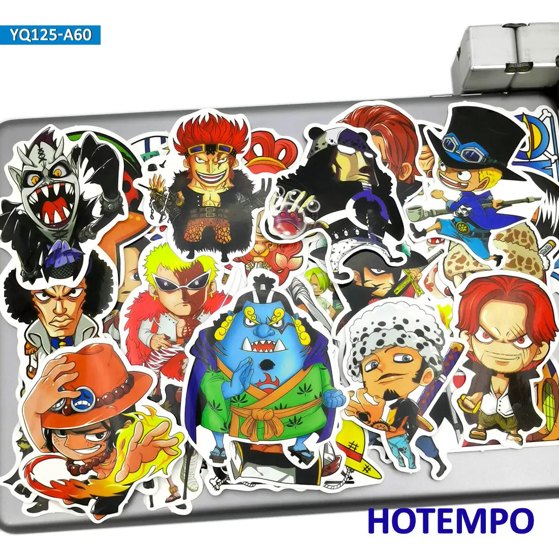 60 шт. японский аниме one piece Луффи Зоро Нами и Чоппер ТВ мультфильм наклейки детский, для мобильного телефона ноутбука багаж чехол комические наклейки
