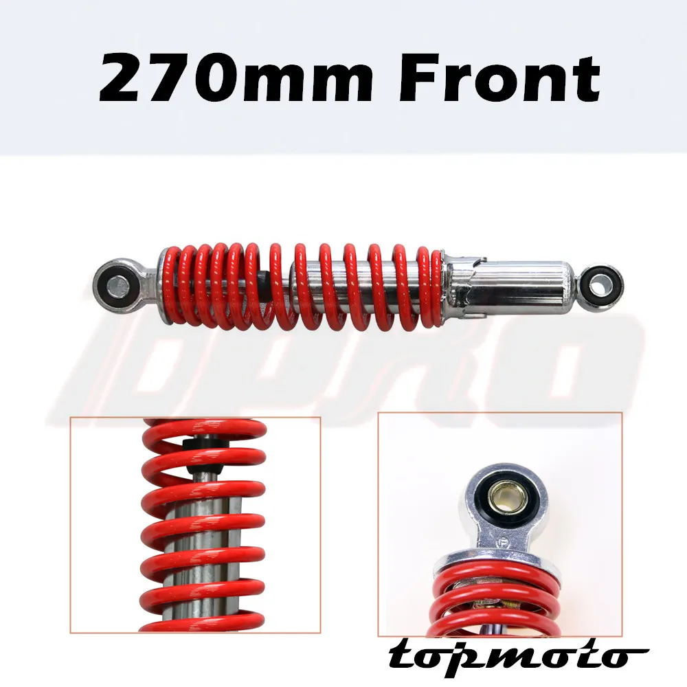400LBS Shock 250/260/270/290mm Front Oil Suspension Shock Absorber for Motorcycle 50cc 70 90 110 125cc Dirt Pit Bike ATV Go Kart 400LBS Shock 250/260/270/290mm Front Oil Suspension Shock Absorber for Motorcycle 50cc 70 90 110 125cc Dirt Pit Bike ATV Go Kart