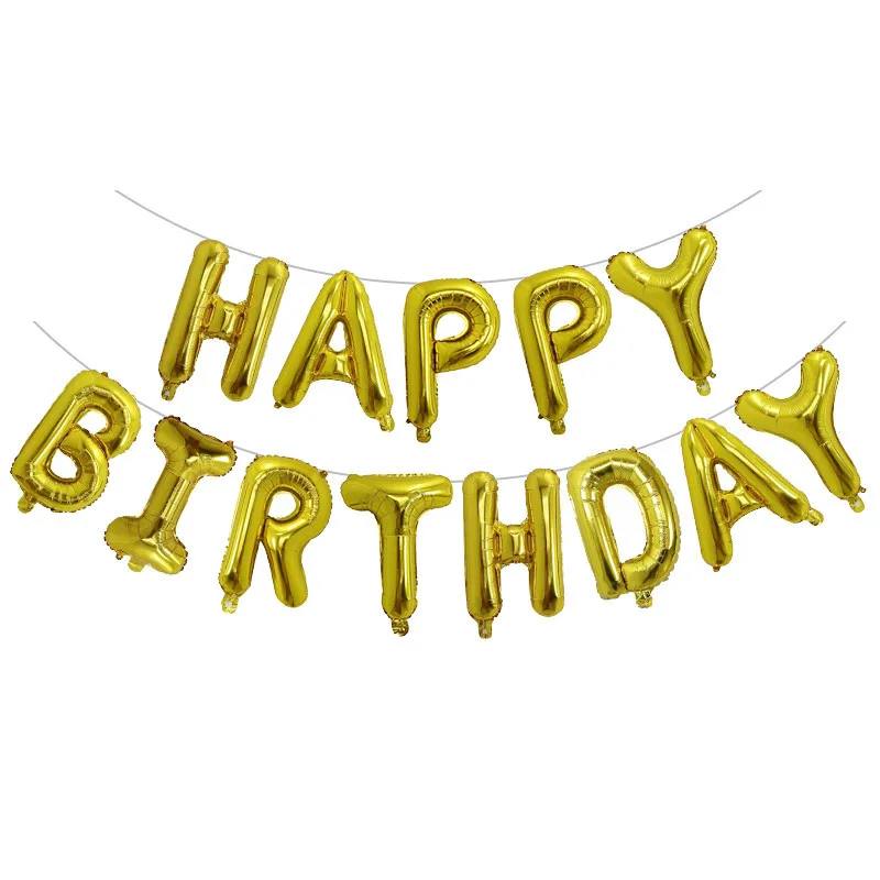 FELIZ CUMPLEANOS русские письма с поздравлениями с днем рождения Alphabe розовое золото фольги воздущные шары Детские игрушки День рождения воздушные шары вечерние Baloon - Цвет: gold