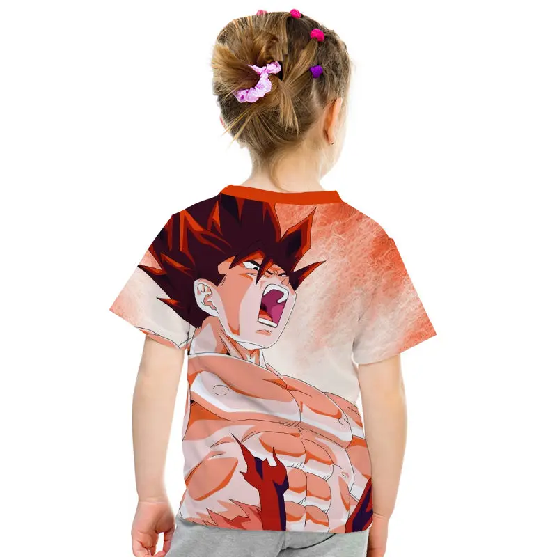 Футболка с Драконий жемчуг одежда для родителей и детей с 3d принтом Z Goku детская повседневная одежда в уличном стиле с принтом из мультфильмов для мальчиков и девочек, забавный летний топ