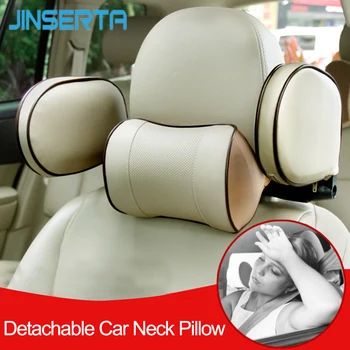

JINSERTA Car Neck Pillow Memory Foam Seat Back Head Support Travel Pillow Detachable Pillow for Car Accessories Office Chairs