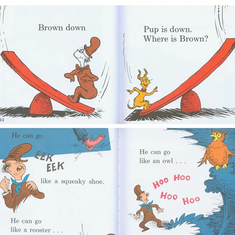 THE CAT IN THE HAT Dr.Seuss Interesting Story Kids Baby Early Education English Picture Books 1 Pc Kids Learning Toys