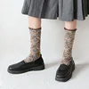 Ethnique dentelle chaussettes à volants japonais Kawaii mignon Harajuku Vintage Streetwear chaussettes longues pour les femmes cadeaux de noël chaussettes d'équipage ► Photo 3/6