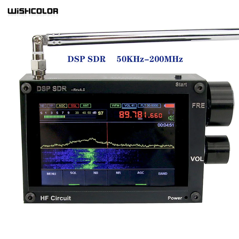 

Wishcolor New Thicker 3.5" 50KHz-200MHz Malachite DSP SDR Receiver Malahit SDR Shortwave Radio Receiver Nice Sound