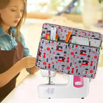

Dust Cover for Sewing Machine Waterproof Durable Cloth Protective Cover with Pockets Sewing Accessories Storage Bag