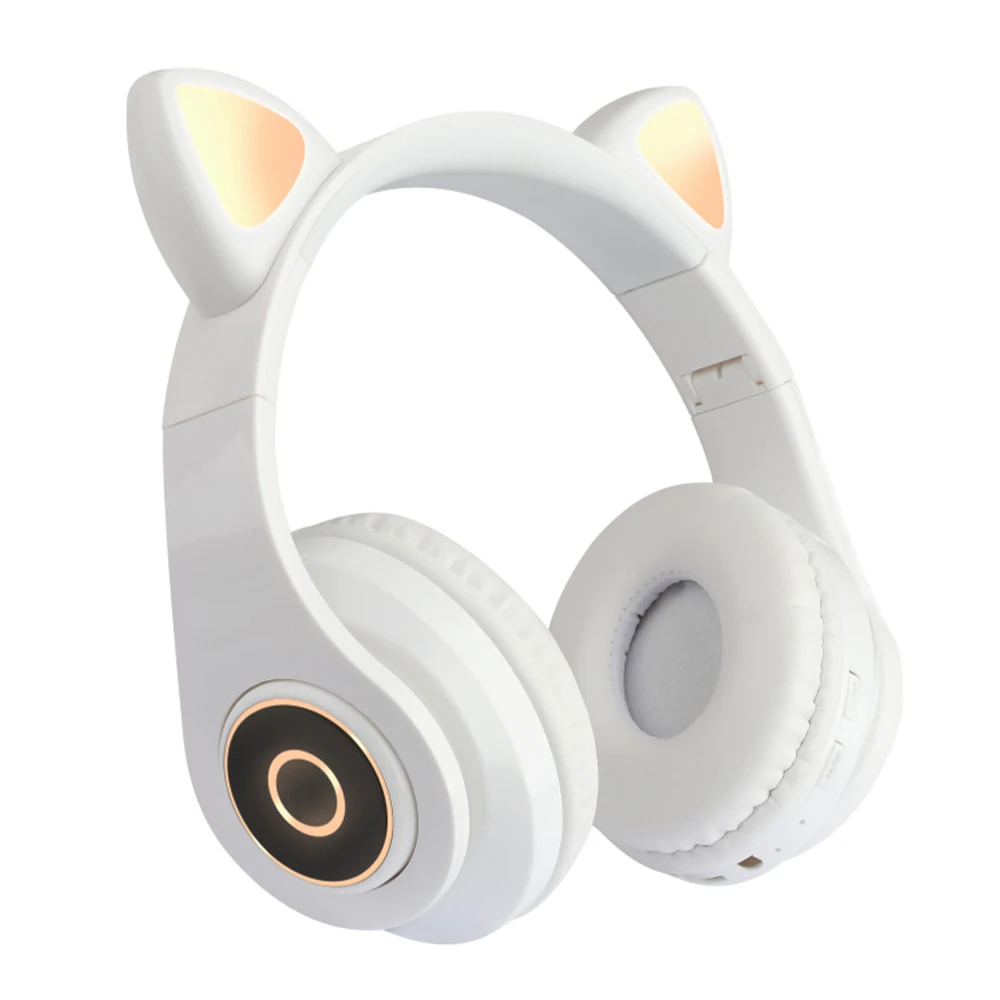 Wireless Bluetooth Headphones glowing cute LED Cat Ear Girls Gift Kids Headset Wireless HIFI Stereo Bass Rechargeable Headset