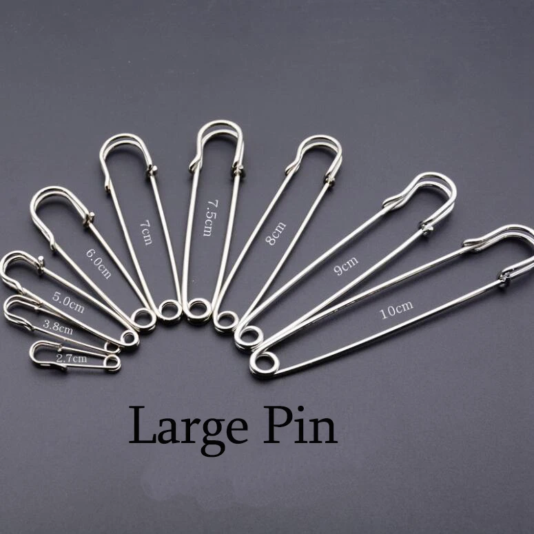 6CM 10Pcs Colorful Safety Pins Clothes Decorations Needle Clip Buckles  Large Spring Sewing Tools Accessory Crafts Tools