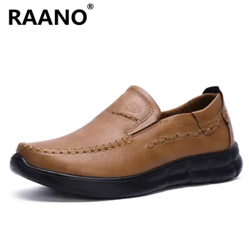 

Size 38-48 Genuine Leather Men Flat Casual Shoes Luxury Brand Italian Mens Loafers Moccasins Breathable Slip on Driving Shoes