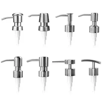 

Stainless Steel Liquid Soap Lotion Emulsion Bottle Dispenser Pump Pressing Head Nozzle Replacement Jar Tube