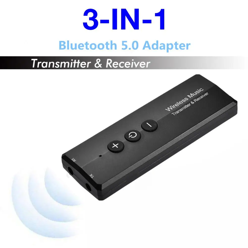 Беспроводной Bluetooth 5,0 аудио передатчик приемник 3-в-1 аудио Беспроводной адаптер для дома ТВ наушников