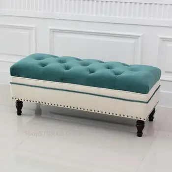 

Customized European sofa stool home change shoes living room footstool clothing store fabric bench storage bedroom bed end stool