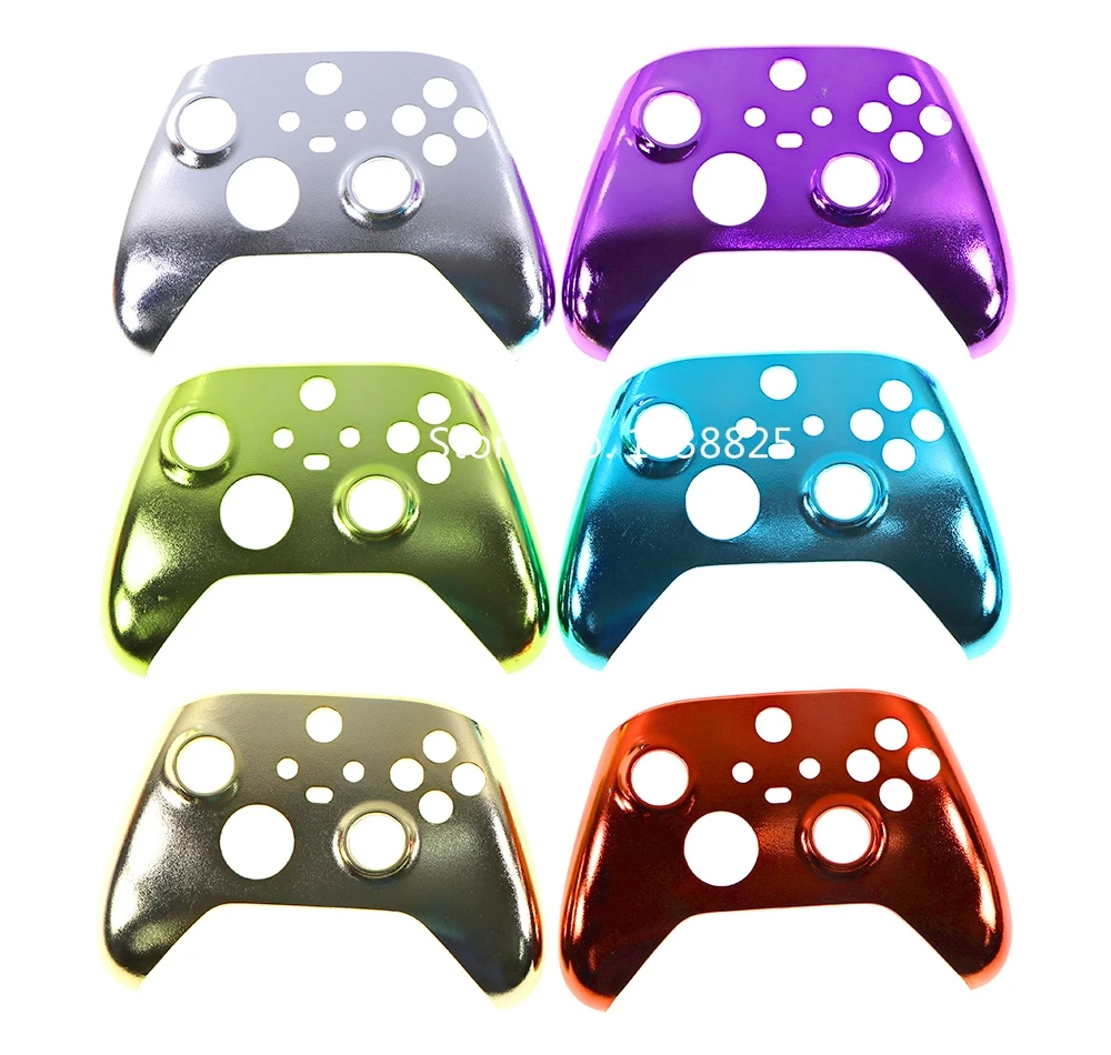 Xbox 시리즈 s x 용 프론트 쉘 탑 셸 커버 x 박스 시리즈 s x 컨트롤러 케이스 교체 용 크롬 탑 커버 페이스 플레이트 커버
