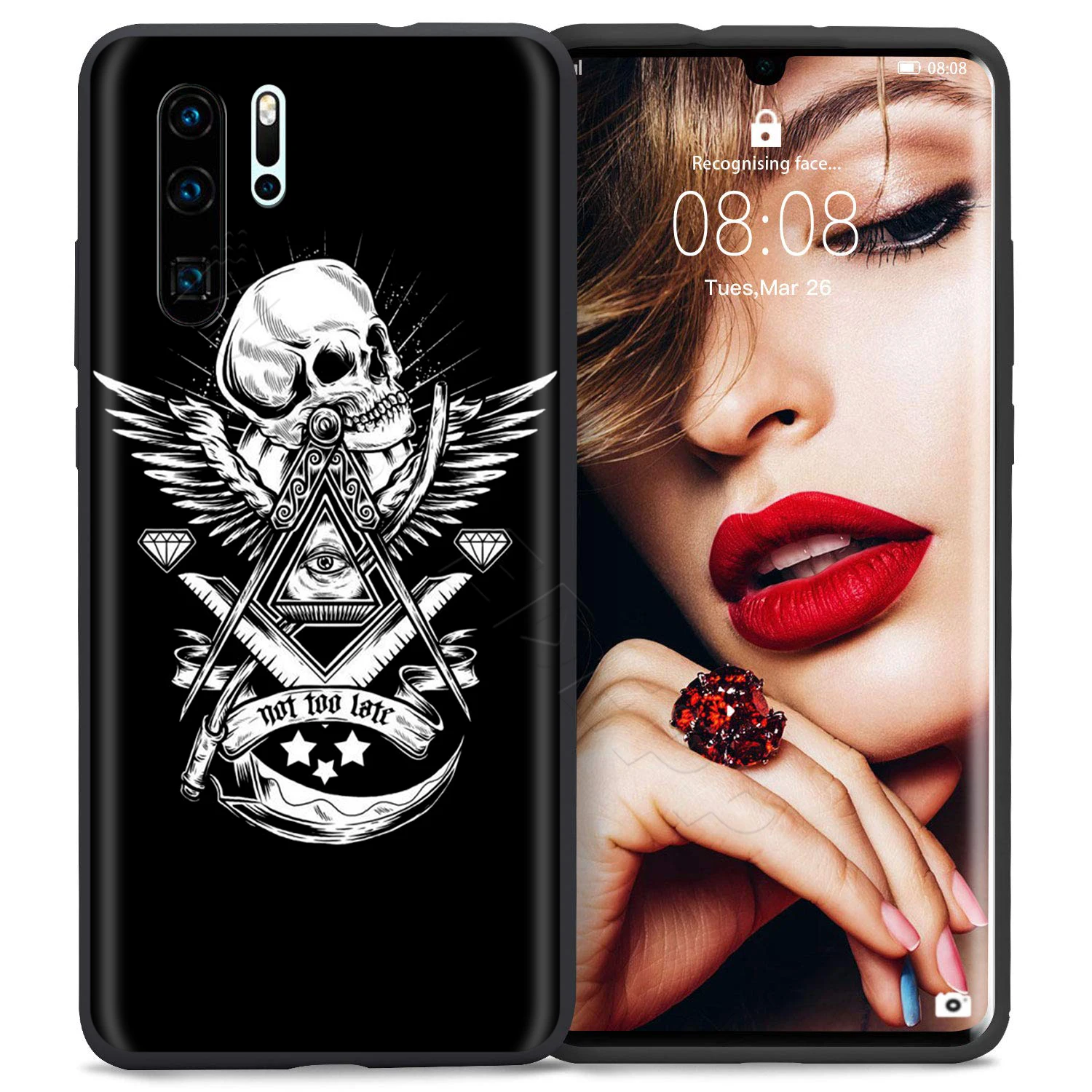 2 Чехол Webbedepp Satanic Scary Skull для huawei Honor 6A 7A 7C 7X8 8X 8C 9 9X10 20 Lite Pro Note View - Цвет: 2