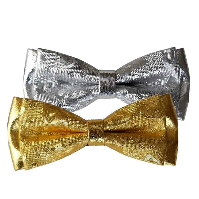 

High-end Gold Bow Tie for Wedding Business Banquet Suit Shirt Accessories Fashion Groom Bowtie Mens Jewelry Gifts