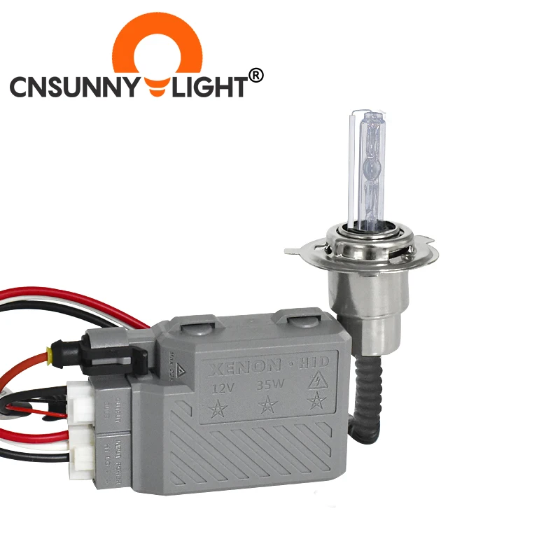 CNSUNNYLIGHT Super Bright H6 Motorcycle Xenon Bulb 35W HID Ballast Kit 6000K H4 HS1 P43T Headlamp BA20D P15D E-bike Moto Light