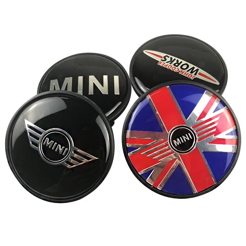 

4pcs 54mm MINI S Car emblem Wheel Center Hub Cap wheel Badge covers for JCW One Countryman R50 R55 R56 R57 R58 R60 R61 F55 F56