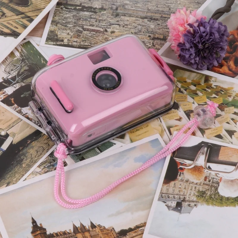 

IG-Kids Film Camera Vintage Film Camera Waterproof And Shockproof With Housing Case(Pink)