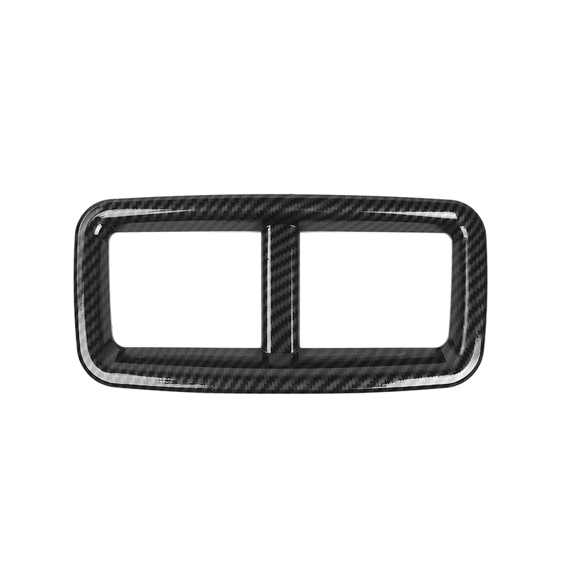 Carbon Fiber Grain Интерьер молдинги для Dodge Challenger+ Автомобильный Вентилятор заднего кондиционера на выходе накладка наклейки для Dodge Challenger - Название цвета: Carbon Fiber Grain