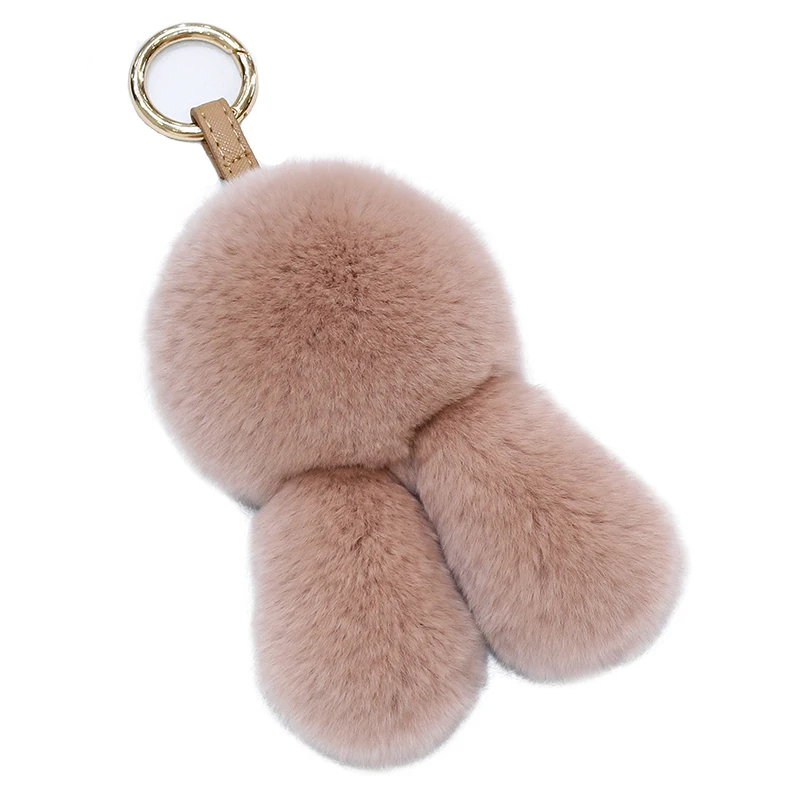 

Rex rabbit fur big ear rabbit doll pendant cute bag pendant furry key chain