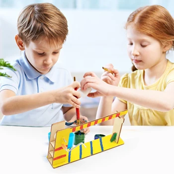 

Wooden Barrier Gateway Door Model Cultivate Hands-on and Thinking Skills Building Experiment Toy Assembled Material Kit