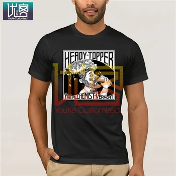 

New Popular Heady Topper IPA Beer Ale Men's Black T-Shirt S-3XL Summer Short Sleeve Shirts Big Size Cotton Tees