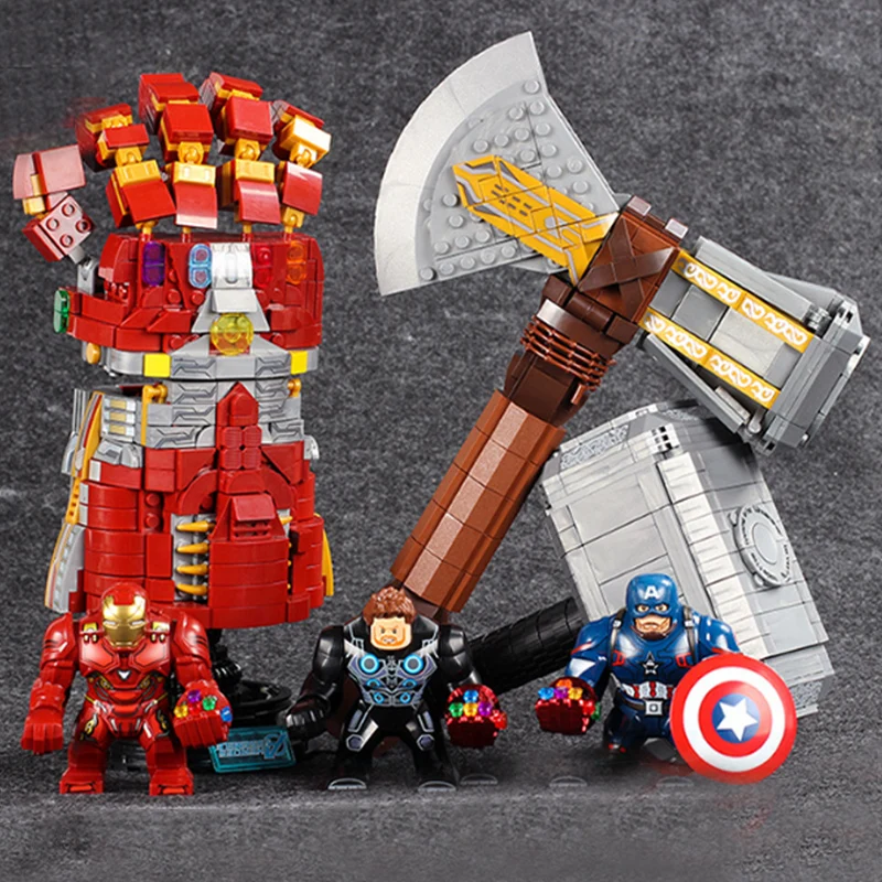 

Avengers 4 Legoinglys Model Super Heroes Underground Base Battle Hammer Storm Tomahawk Avengers Building Block Toys