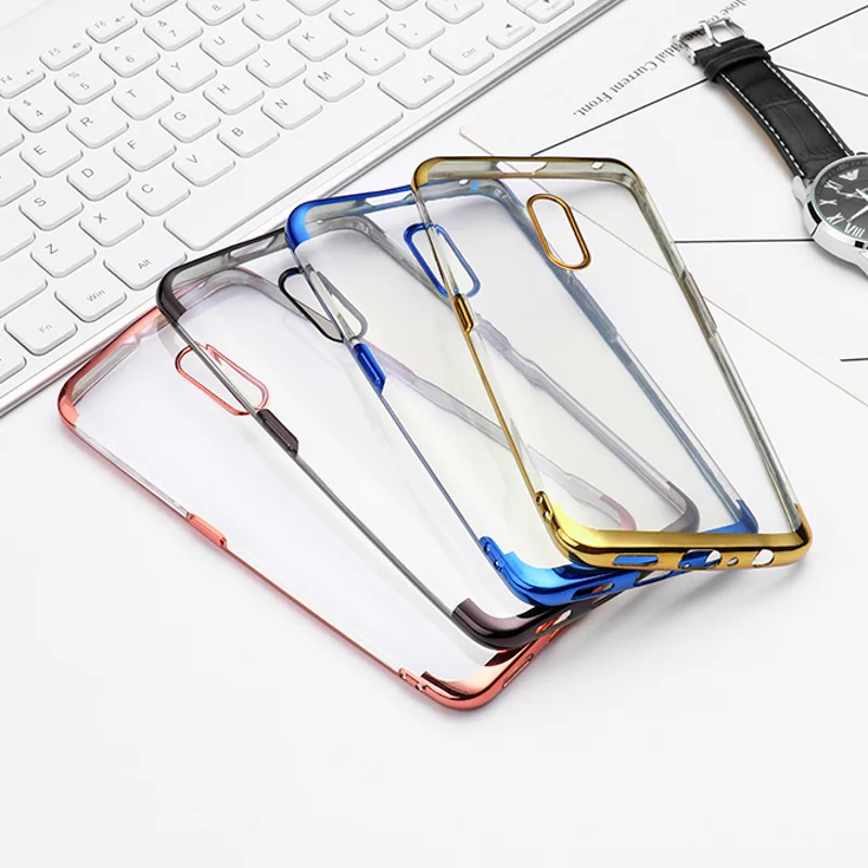 

Case SFor OPPO Realme X Lite 3 5 Pro Case Silicone Soft Funda on for OPPO Reno Z 2 10X Plating Transparent Back Coque